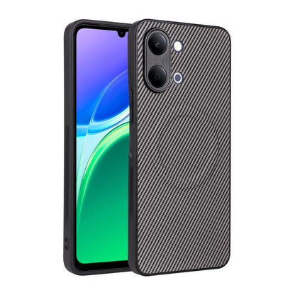 Precise Cutout Carbon Fiber Texture Vegan Leather Phone Case, For vivo S2 5G, For vivo X300 E 5G, For vivo Y05 4G / Y21 5G 2026, For vivo Y21d / Y31 5G 2025, For vivo Y400 / iQOO Z10 Lite 4G, For vivo Y29 4G / T4x 5G / Y300t, For vivo Y39 5G / Y300i 5G