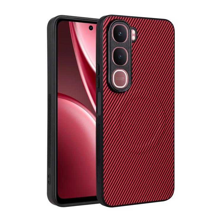 Precise Cutout Carbon Fiber Texture Vegan Leather Phone Case, For vivo S2 5G, For vivo X300 E 5G, For vivo Y05 4G / Y21 5G 2026, For vivo Y21d / Y31 5G 2025, For vivo Y400 / iQOO Z10 Lite 4G, For vivo Y29 4G / T4x 5G / Y300t, For vivo Y39 5G / Y300i 5G