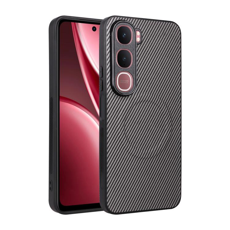 Precise Cutout Carbon Fiber Texture Vegan Leather Phone Case, For vivo S2 5G, For vivo X300 E 5G, For vivo Y05 4G / Y21 5G 2026, For vivo Y21d / Y31 5G 2025, For vivo Y400 / iQOO Z10 Lite 4G, For vivo Y29 4G / T4x 5G / Y300t, For vivo Y39 5G / Y300i 5G