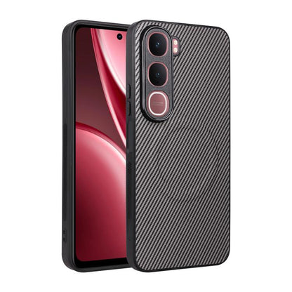 Precise Cutout Carbon Fiber Texture Vegan Leather Phone Case, For vivo S2 5G, For vivo X300 E 5G, For vivo Y05 4G / Y21 5G 2026, For vivo Y21d / Y31 5G 2025, For vivo Y400 / iQOO Z10 Lite 4G, For vivo Y29 4G / T4x 5G / Y300t, For vivo Y39 5G / Y300i 5G