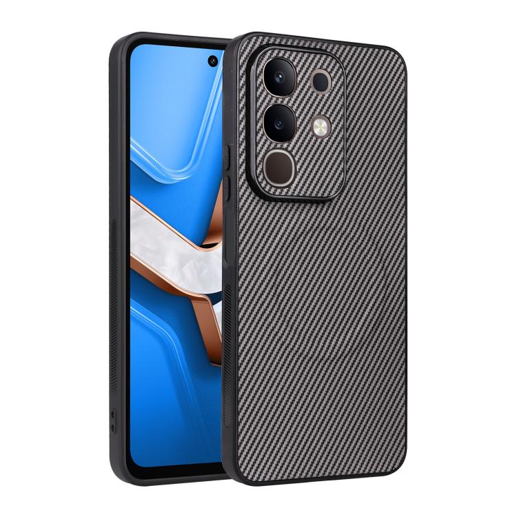 Precise Cutout Carbon Fiber Texture Vegan Leather Phone Case, For vivo Y05 4G / Y21 5G 2026, For vivo Y21d / Y31 5G 2025, For vivo Y400 / iQOO Z10 Lite 4G, For vivo Y29 4G / T4x 5G / Y300t, For vivo Y39 5G / Y300i 5G