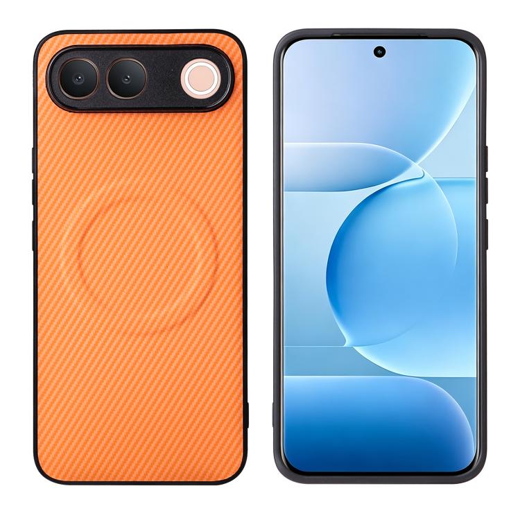 Precise Cutout Carbon Fiber Texture Vegan Leather Phone Case, For vivo S2 5G, For vivo X300 E 5G, For vivo Y05 4G / Y21 5G 2026, For vivo Y21d / Y31 5G 2025, For vivo Y400 / iQOO Z10 Lite 4G, For vivo Y29 4G / T4x 5G / Y300t, For vivo Y39 5G / Y300i 5G
