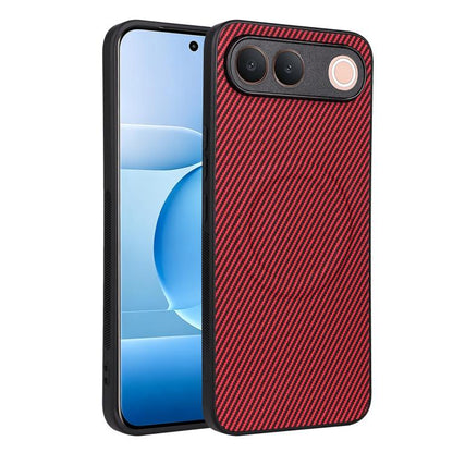 Precise Cutout Carbon Fiber Texture Vegan Leather Phone Case, For vivo S2 5G, For vivo X300 E 5G, For vivo Y05 4G / Y21 5G 2026, For vivo Y21d / Y31 5G 2025, For vivo Y400 / iQOO Z10 Lite 4G, For vivo Y29 4G / T4x 5G / Y300t, For vivo Y39 5G / Y300i 5G