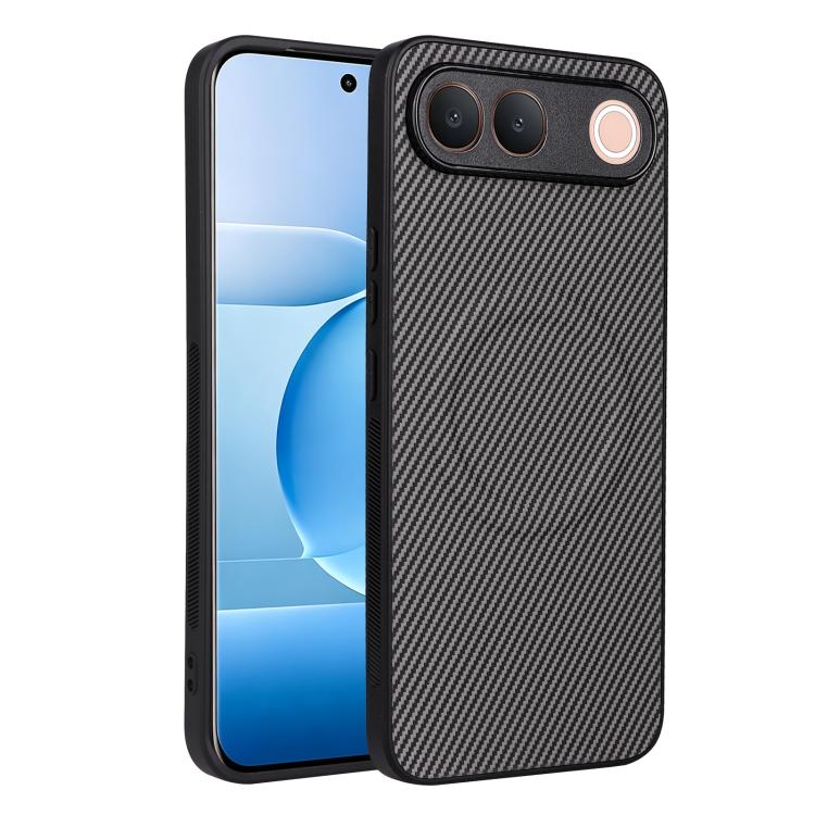 Precise Cutout Carbon Fiber Texture Vegan Leather Phone Case, For vivo S2 5G, For vivo X300 E 5G, For vivo Y05 4G / Y21 5G 2026, For vivo Y21d / Y31 5G 2025, For vivo Y400 / iQOO Z10 Lite 4G, For vivo Y29 4G / T4x 5G / Y300t, For vivo Y39 5G / Y300i 5G