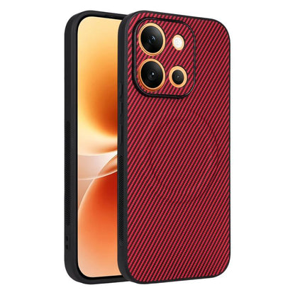 Precise Cutout Carbon Fiber Texture Vegan Leather Phone Case, For vivo S2 5G, For vivo X300 E 5G, For vivo Y05 4G / Y21 5G 2026, For vivo Y21d / Y31 5G 2025, For vivo Y400 / iQOO Z10 Lite 4G, For vivo Y29 4G / T4x 5G / Y300t, For vivo Y39 5G / Y300i 5G