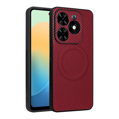 Precise Cutout Carbon Fiber Texture Vegan Leather Phone Case, For Tecno Pop 10C / Infinix Hot 40i, For Tecno Pop 20 4G / Spark Go 3, For Tecno Spark 40C, For Tecno Spark 40 Pro+ 4G, For Tecno Spark 40 Pro 4G, For Tecno Spark 40 4G                      ...