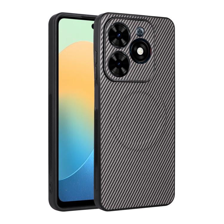 Precise Cutout Carbon Fiber Texture Vegan Leather Phone Case, For Tecno Pop 10C / Infinix Hot 40i, For Tecno Pop 20 4G / Spark Go 3, For Tecno Spark 40C, For Tecno Spark 40 Pro+ 4G, For Tecno Spark 40 Pro 4G, For Tecno Spark 40 4G                      ...