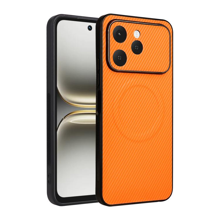 Precise Cutout Carbon Fiber Texture Vegan Leather Phone Case, For Tecno Pop 10C / Infinix Hot 40i, For Tecno Pop 20 4G / Spark Go 3, For Tecno Spark 40C, For Tecno Spark 40 Pro+ 4G, For Tecno Spark 40 Pro 4G, For Tecno Spark 40 4G                      ...
