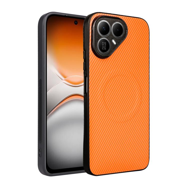Precise Cutout Carbon Fiber Texture Vegan Leather Phone Case, For Tecno Pova 8 Pro 5G, For Tecno Pova 8 5G, For Tecno Pop 20 4G / Spark Go 3, For Tecno Pop 10C / Infinix Hot 40i, For Tecno Spark 40C, For Tecno Spark 40 Pro+ 4G, For Tecno Spark 40 Pro 4...
