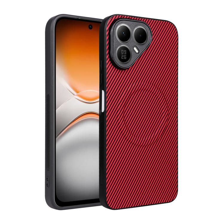 Precise Cutout Carbon Fiber Texture Vegan Leather Phone Case, For Tecno Pova 8 Pro 5G, For Tecno Pova 8 5G, For Tecno Pop 20 4G / Spark Go 3, For Tecno Pop 10C / Infinix Hot 40i, For Tecno Spark 40C, For Tecno Spark 40 Pro+ 4G, For Tecno Spark 40 Pro 4...