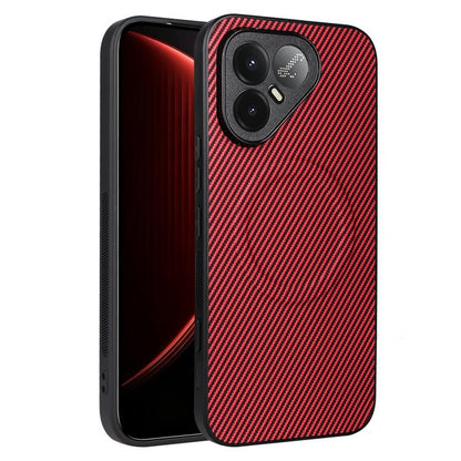 Precise Cutout Carbon Fiber Texture Vegan Leather Phone Case, For Tecno Pova 8 Pro 5G, For Tecno Pova 8 5G, For Tecno Pop 20 4G / Spark Go 3, For Tecno Pop 10C / Infinix Hot 40i, For Tecno Spark 40C, For Tecno Spark 40 Pro+ 4G, For Tecno Spark 40 Pro 4...