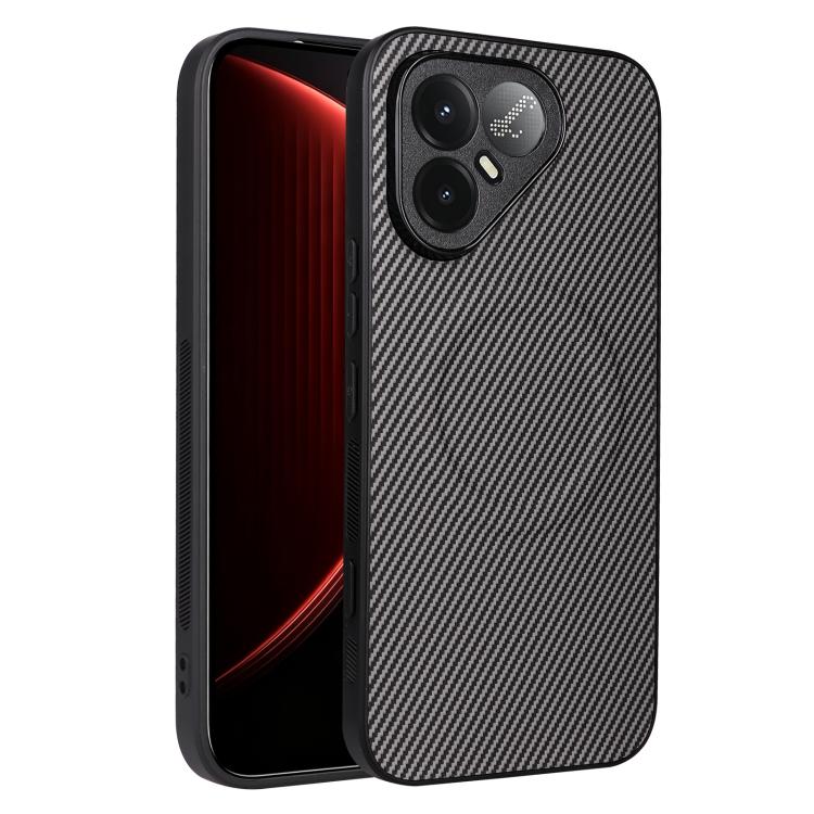 Precise Cutout Carbon Fiber Texture Vegan Leather Phone Case, For Tecno Pova 8 Pro 5G, For Tecno Pova 8 5G, For Tecno Pop 20 4G / Spark Go 3, For Tecno Pop 10C / Infinix Hot 40i, For Tecno Spark 40C, For Tecno Spark 40 Pro+ 4G, For Tecno Spark 40 Pro 4...
