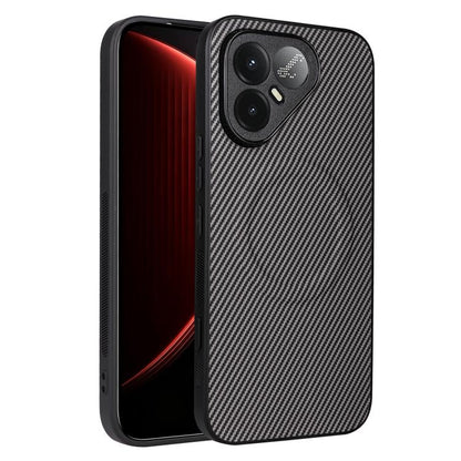 Precise Cutout Carbon Fiber Texture Vegan Leather Phone Case, For Tecno Pova 8 Pro 5G, For Tecno Pova 8 5G, For Tecno Pop 20 4G / Spark Go 3, For Tecno Pop 10C / Infinix Hot 40i, For Tecno Spark 40C, For Tecno Spark 40 Pro+ 4G, For Tecno Spark 40 Pro 4...