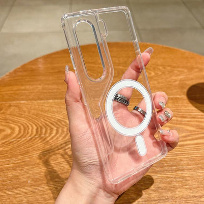 Large Hole Camera MagSafe Magnetic Clear Acrylic TPU Case, For Tecno Pova 7 Pro 5G, For Tecno Pova 7 5G, For Tecno Pova 7 Ultra 5G, For Tecno Camon 40 Pro 4G/40 Pro 5G, For Tecno Camon 40