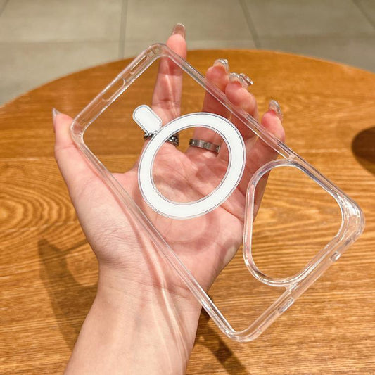 Large Hole Camera MagSafe Magnetic Clear Acrylic TPU Case, For Tecno Pova 7 Pro 5G, For Tecno Pova 7 5G, For Tecno Pova 7 Ultra 5G, For Tecno Camon 40 Pro 4G/40 Pro 5G, For Tecno Camon 40