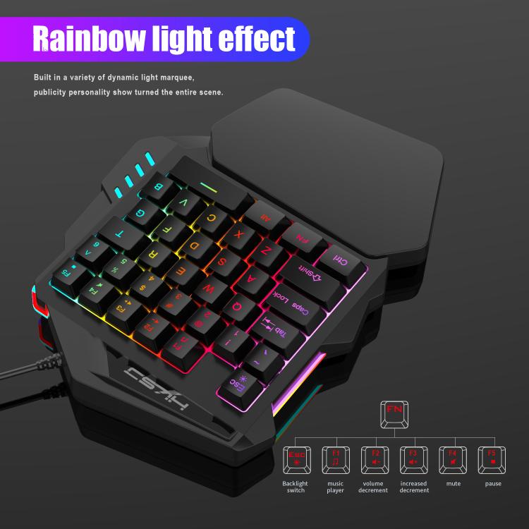 HXSJ Master-P5+V100+A867 Gaming Keyboard and Mouse Adapter Set for PS5, Master-P5+V100+A867