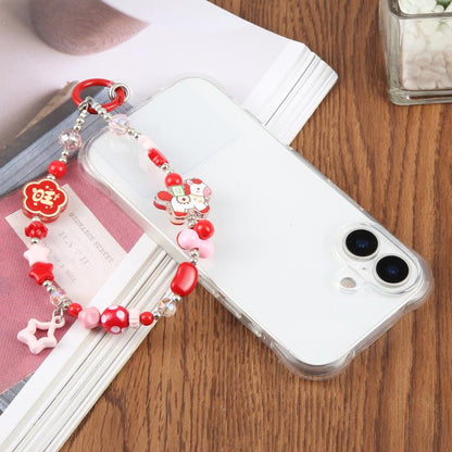 Horse Stars Beaded Phone Charm Wrist Strap with Tether Pad for Women Girls
