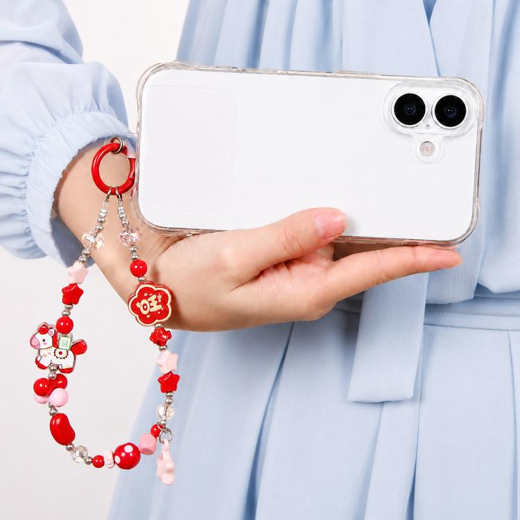 Horse Stars Beaded Phone Charm Wrist Strap with Tether Pad for Women Girls
