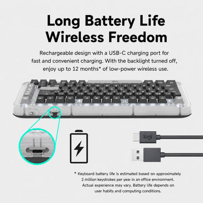 Logitech ALTO KEYS K75M Amber Series Custom Tri-Mode Wireless Mechanical Keyboard