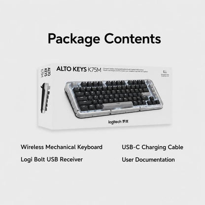 Logitech ALTO KEYS K75M Amber Series Custom Tri-Mode Wireless Mechanical Keyboard
