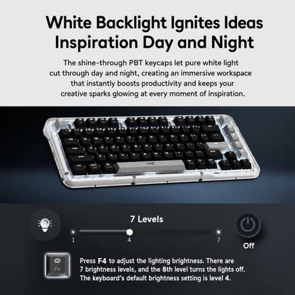 Logitech ALTO KEYS K75M Amber Series Custom Tri-Mode Wireless Mechanical Keyboard