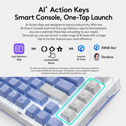 Logitech ALTO KEYS K75M Amber Series Custom Tri-Mode Wireless Mechanical Keyboard