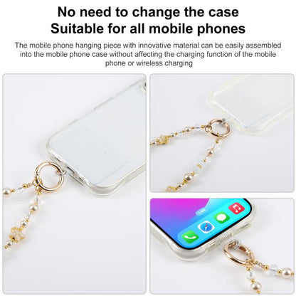 Lucky Beaded Phone Charm Wrist Strap with Tether Pad for Women Girls
