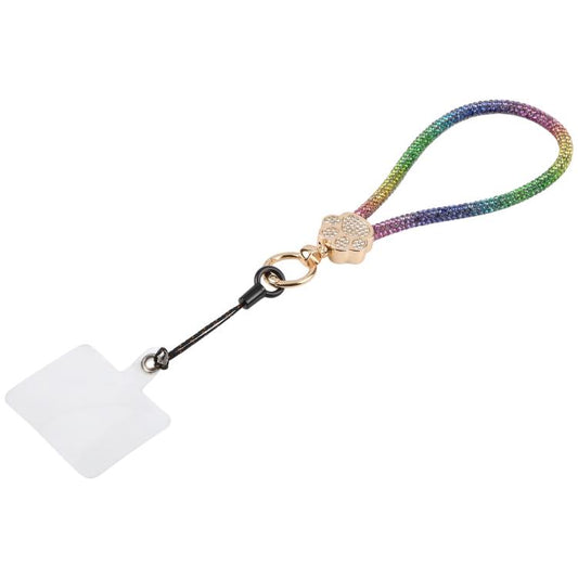 Cat Paw Rhinestones Phone Charm Wrist Strap with Tether Pad for Women Girls