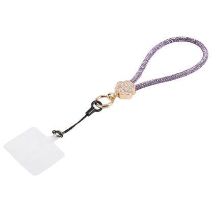 Cat Paw Rhinestones Phone Charm Wrist Strap with Tether Pad for Women Girls