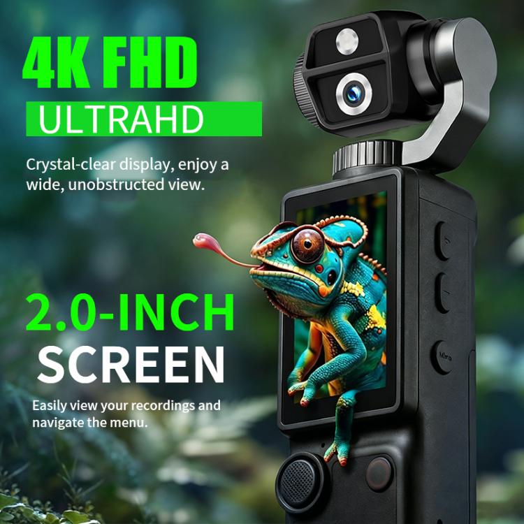 Caméra sport à cardan 4K UHD avec écran IPS de 2 pouces Q9