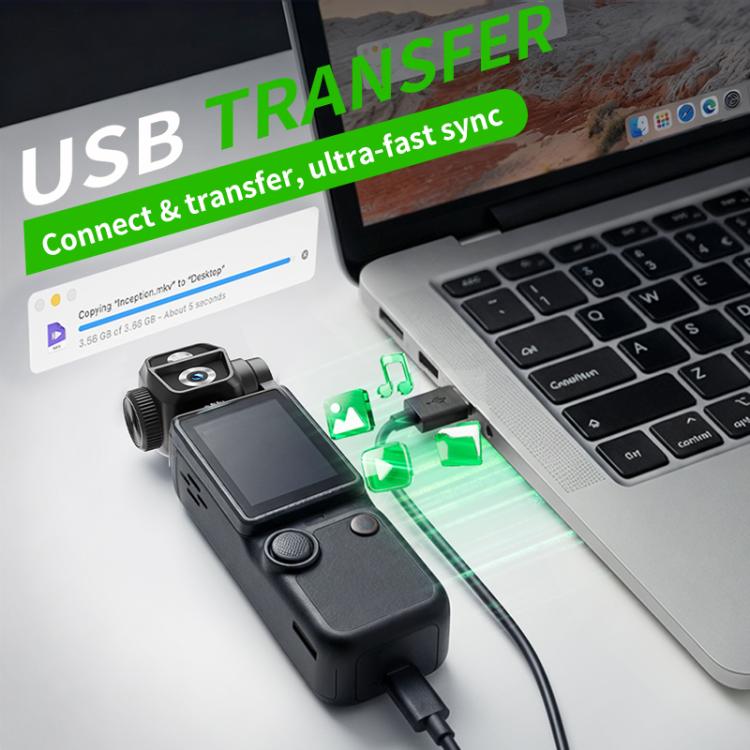 Caméra sport à cardan 4K UHD avec écran IPS de 2 pouces Q9