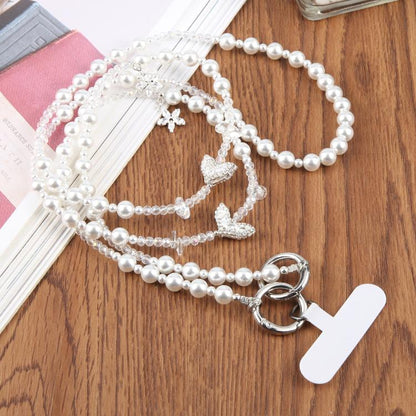 Fishtail Bead Chain Crossbody Phone Charm with Tether Pad for Women Girls