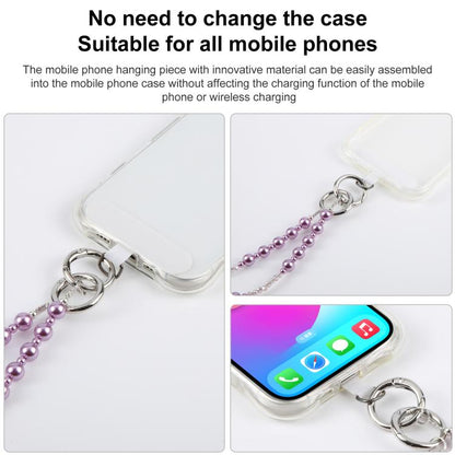 Fishtail Bead Chain Crossbody Phone Charm with Tether Pad for Women Girls