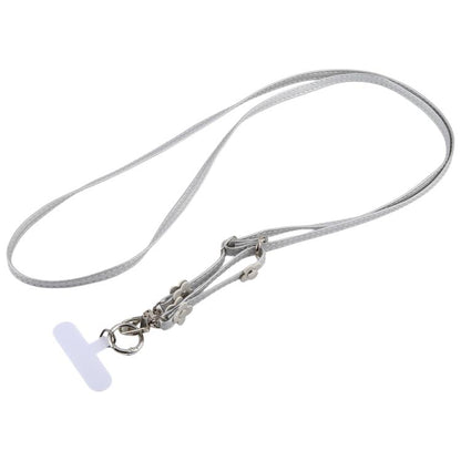 Floral Decor Adjustable Leather Strap Phone Lanyard with Tether Pad for Unisex