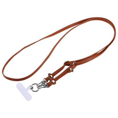 Floral Decor Adjustable Leather Strap Phone Lanyard with Tether Pad for Unisex