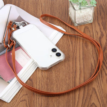 Floral Decor Adjustable Leather Strap Phone Lanyard with Tether Pad for Unisex