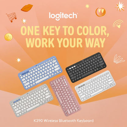 Logitech K390 Ultra-thin Portable Wireless Bluetooth Keyboard