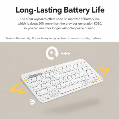 Logitech K390 Ultra-thin Portable Wireless Bluetooth Keyboard