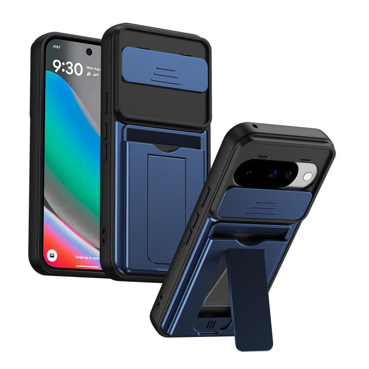 Card Holder Series Sliding Lens Cover PC Hybrid TPU Phone Case, For Google Pixel 11 Pro XL, For Google Pixel 11 / Pixel 11 Pro, For Google Pixel 10 Pro XL, For Google Pixel 10 / Pixel 10 Pro