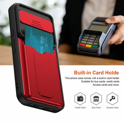Card Holder Series Sliding Lens Cover PC Hybrid TPU Phone Case, For Google Pixel 11 Pro XL, For Google Pixel 11 / Pixel 11 Pro, For Google Pixel 10 Pro XL, For Google Pixel 10 / Pixel 10 Pro
