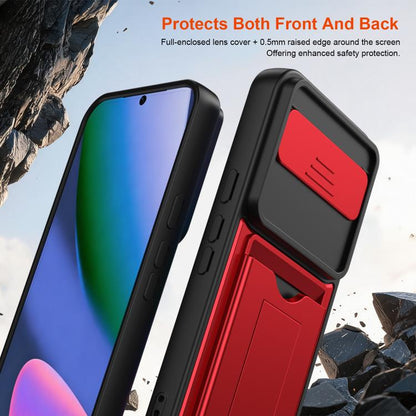 Card Holder Series Sliding Lens Cover PC Hybrid TPU Phone Case, For Google Pixel 11 Pro XL, For Google Pixel 11 / Pixel 11 Pro, For Google Pixel 10 Pro XL, For Google Pixel 10 / Pixel 10 Pro
