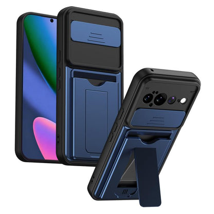 Card Holder Series Sliding Lens Cover PC Hybrid TPU Phone Case, For Google Pixel 11 Pro XL, For Google Pixel 11 / Pixel 11 Pro, For Google Pixel 10 Pro XL, For Google Pixel 10 / Pixel 10 Pro