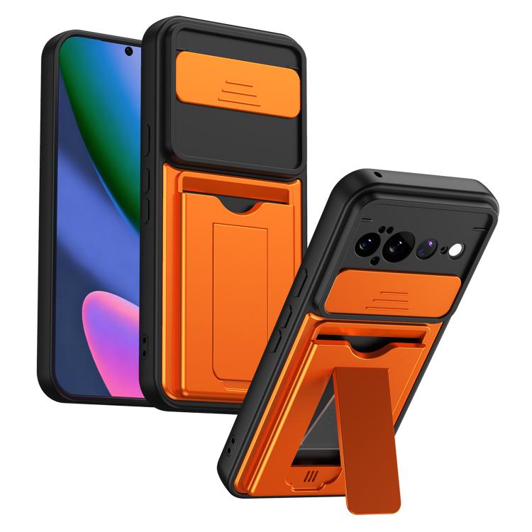 Card Holder Series Sliding Lens Cover PC Hybrid TPU Phone Case, For Google Pixel 11 Pro XL, For Google Pixel 11 / Pixel 11 Pro, For Google Pixel 10 Pro XL, For Google Pixel 10 / Pixel 10 Pro
