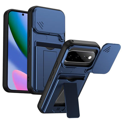 Card Holder Series Sliding Lens Cover PC Hybrid TPU Phone Case, For Google Pixel 11 Pro XL, For Google Pixel 11 / Pixel 11 Pro, For Google Pixel 10 Pro XL, For Google Pixel 10 / Pixel 10 Pro
