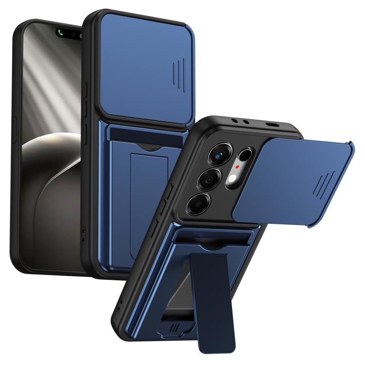 Card Holder Series Sliding Lens Cover PC Hybrid TPU Phone Case, For Tecno Pova Curve 2 5G, For Tecno Spark Go 3 / Tecno Pop 20 4G, For Tecno Camon 50 4G, For Tecno Spark 40C, For Tecno Pop 10 / Tecno Spark Go 2 4G, For Tecno Spark 40 Pro+ 4G           ...