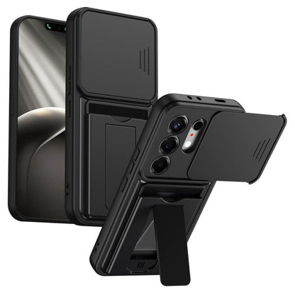 Card Holder Series Sliding Lens Cover PC Hybrid TPU Phone Case, For Tecno Pova Curve 2 5G, For Tecno Spark Go 3 / Tecno Pop 20 4G, For Tecno Camon 50 4G, For Tecno Spark 40C, For Tecno Pop 10 / Tecno Spark Go 2 4G, For Tecno Spark 40 Pro+ 4G           ...