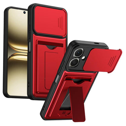 Card Holder Series Sliding Lens Cover PC Hybrid TPU Phone Case, For Tecno Pova Curve 2 5G, For Tecno Spark Go 3 / Tecno Pop 20 4G, For Tecno Camon 50 4G, For Tecno Spark 40C, For Tecno Pop 10 / Tecno Spark Go 2 4G, For Tecno Spark 40 Pro+ 4G           ...