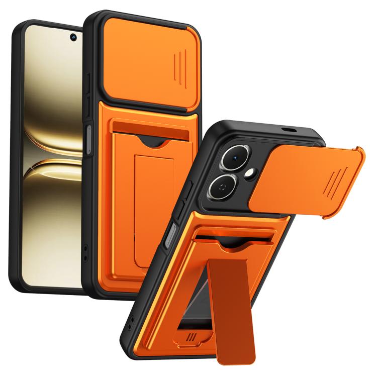 Card Holder Series Sliding Lens Cover PC Hybrid TPU Phone Case, For Tecno Pova Curve 2 5G, For Tecno Spark Go 3 / Tecno Pop 20 4G, For Tecno Camon 50 4G, For Tecno Spark 40C, For Tecno Pop 10 / Tecno Spark Go 2 4G, For Tecno Spark 40 Pro+ 4G           ...
