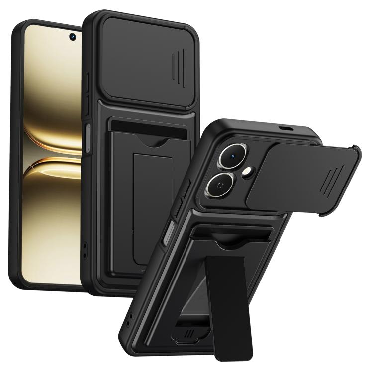 Card Holder Series Sliding Lens Cover PC Hybrid TPU Phone Case, For Tecno Pova Curve 2 5G, For Tecno Spark Go 3 / Tecno Pop 20 4G, For Tecno Camon 50 4G, For Tecno Spark 40C, For Tecno Pop 10 / Tecno Spark Go 2 4G, For Tecno Spark 40 Pro+ 4G           ...