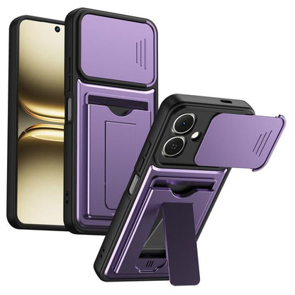 Card Holder Series Sliding Lens Cover PC Hybrid TPU Phone Case, For Tecno Pova Curve 2 5G, For Tecno Spark Go 3 / Tecno Pop 20 4G, For Tecno Camon 50 4G, For Tecno Spark 40C, For Tecno Pop 10 / Tecno Spark Go 2 4G, For Tecno Spark 40 Pro+ 4G           ...